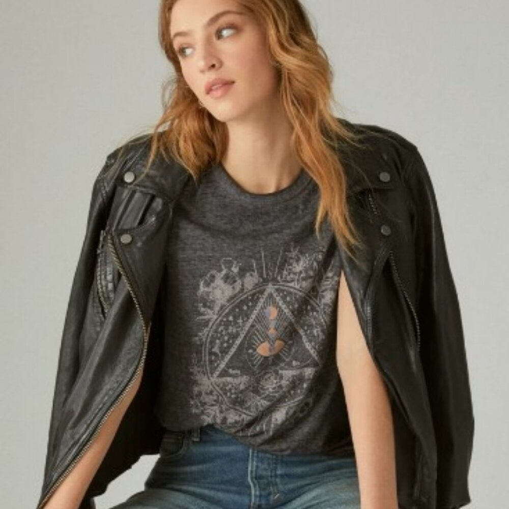 Lucky Brand Spiritual Triangle Tee, Size Medium, NWT - Picture 2 of 2